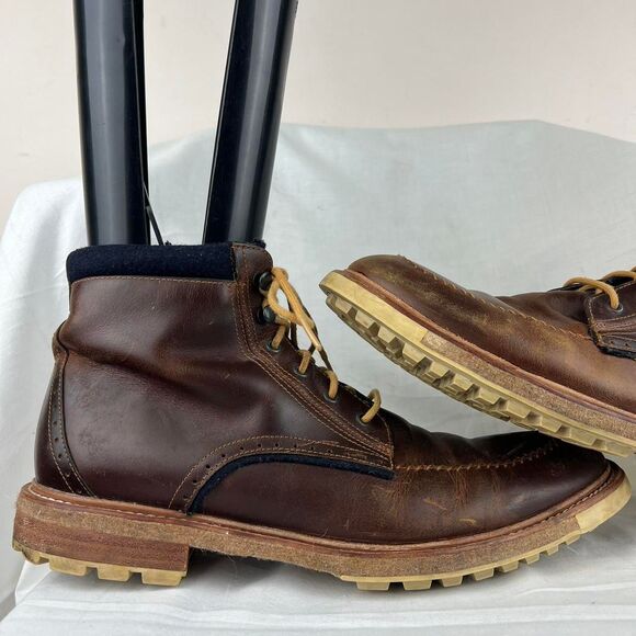 Woolrich Woodwright Brown Leather Toe Lug Sole Boots Size 12 main image 5